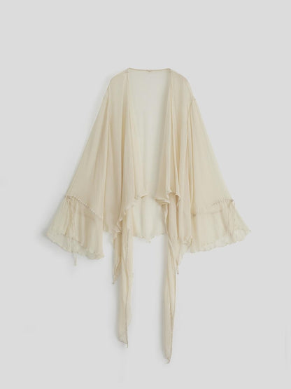 INDULGE Ruched Asymmetric Long Sleeve Loose Fit Women&