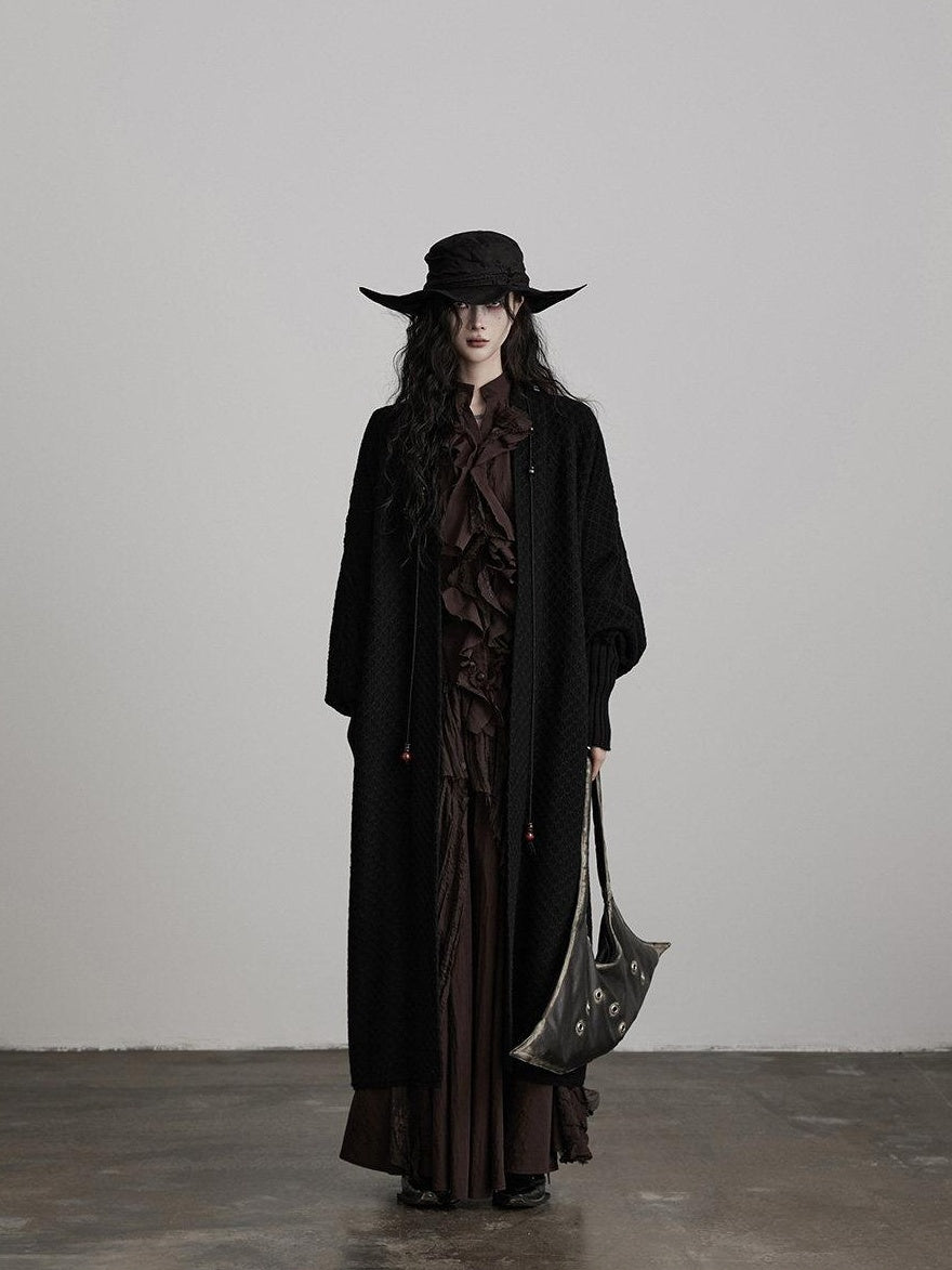 INDULGE Shape Retaining Oversized Knit Tie Front Longline Cardigan Women Casual Jackets