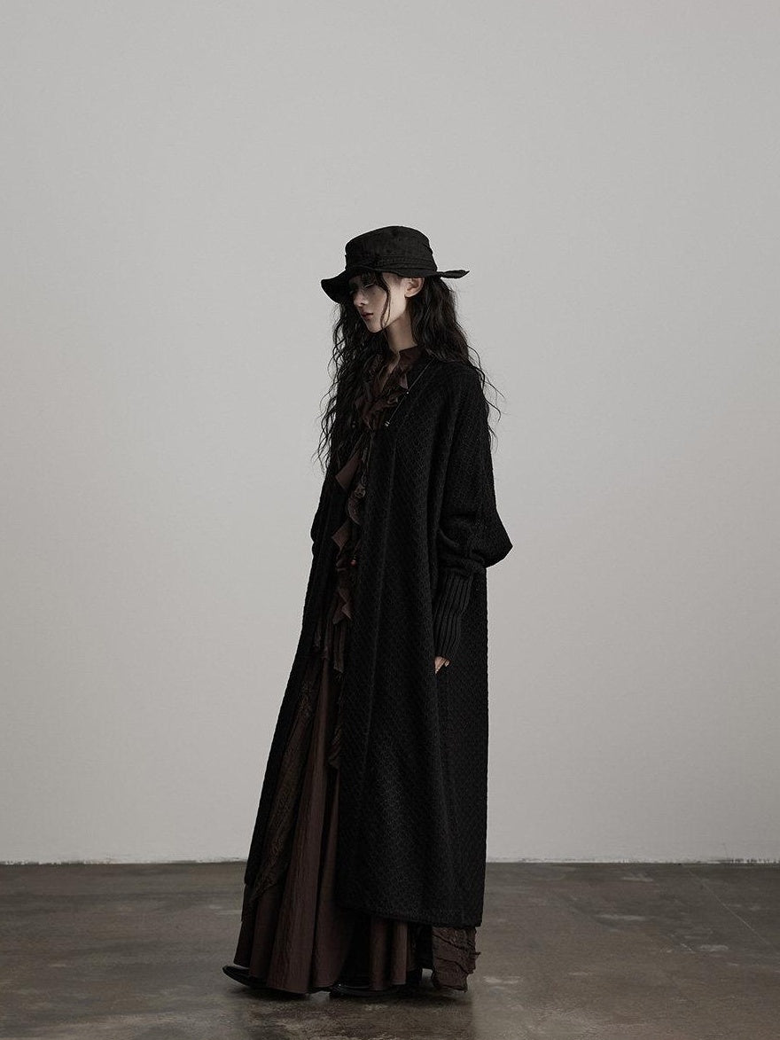 INDULGE Shape Retaining Oversized Knit Tie Front Longline Cardigan Women Casual Jackets