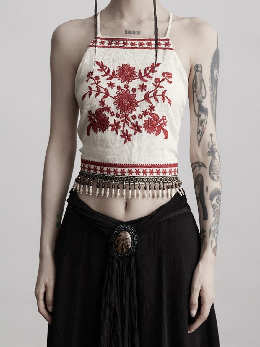 INDULGE Silky Rayon Embroidered Floral Casual Regular Fit Women Layering Camisoles