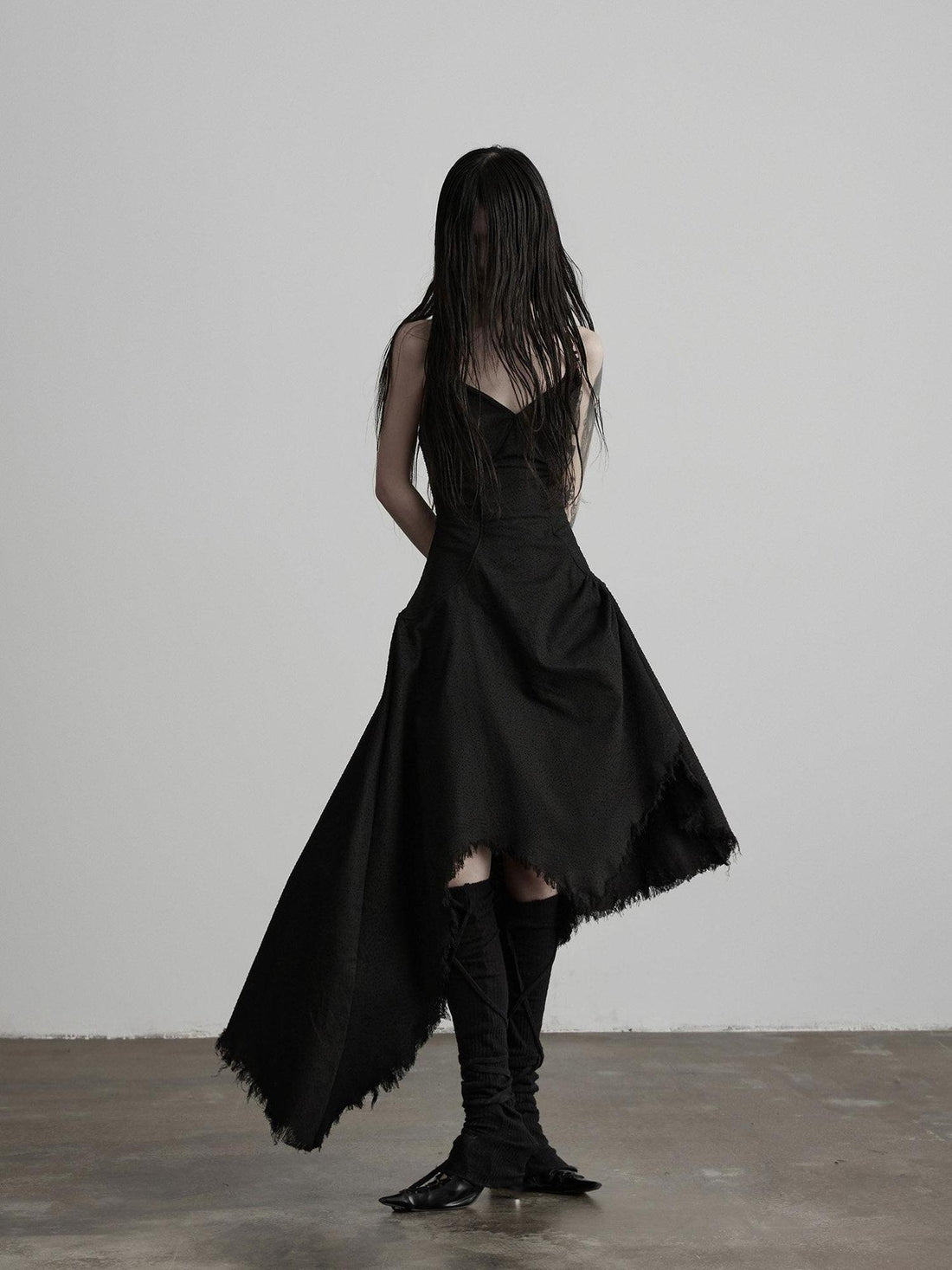 INDULGE Soft 100 Percent Cotton Dark Sculpted A Line Spaghetti Strap Slip Midi Dresses