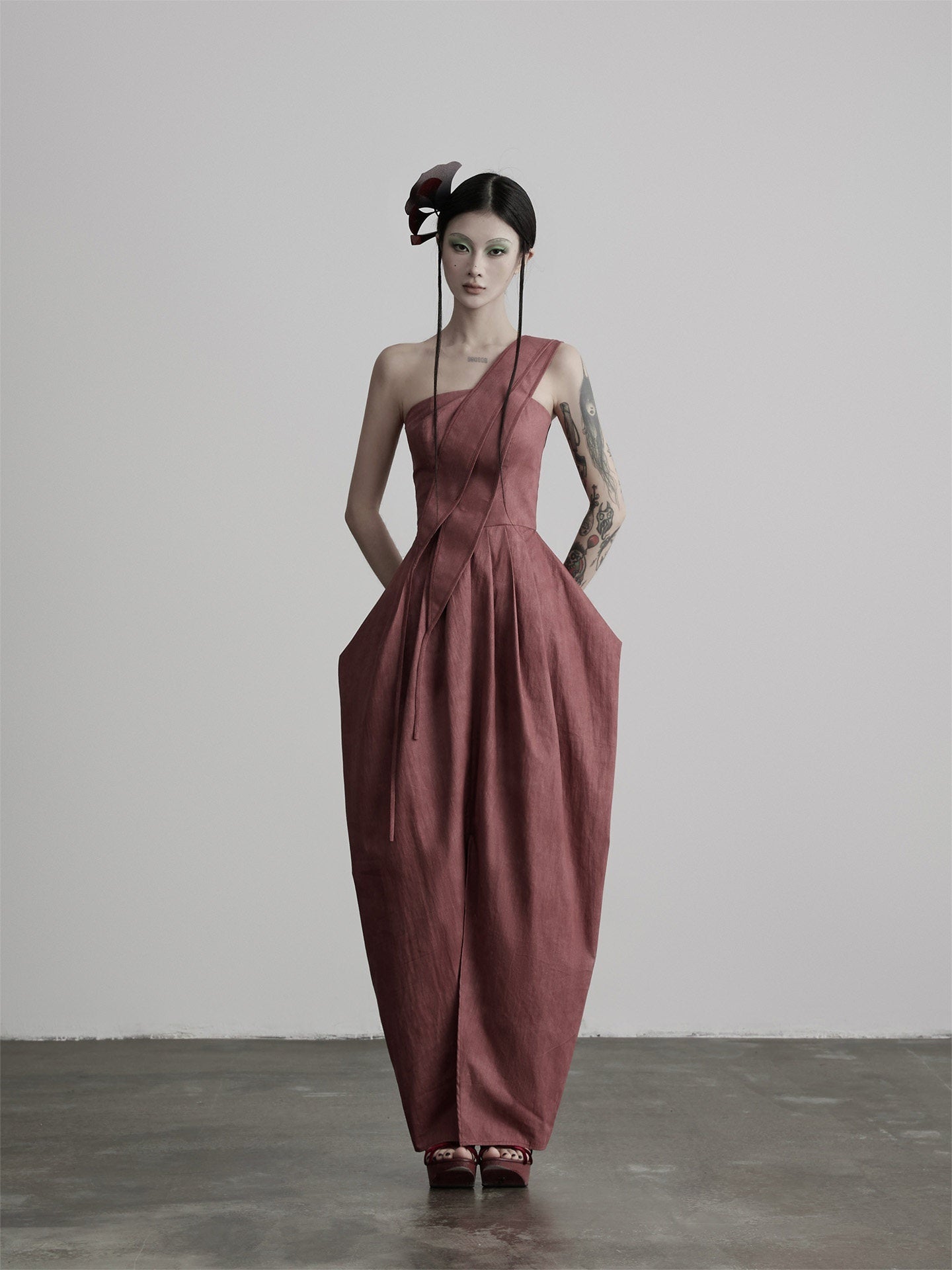 INDULGE Soft Cotton Blend Structured Cinched Waist A Line Women Strapless Maxi Dresses – MISSTT
