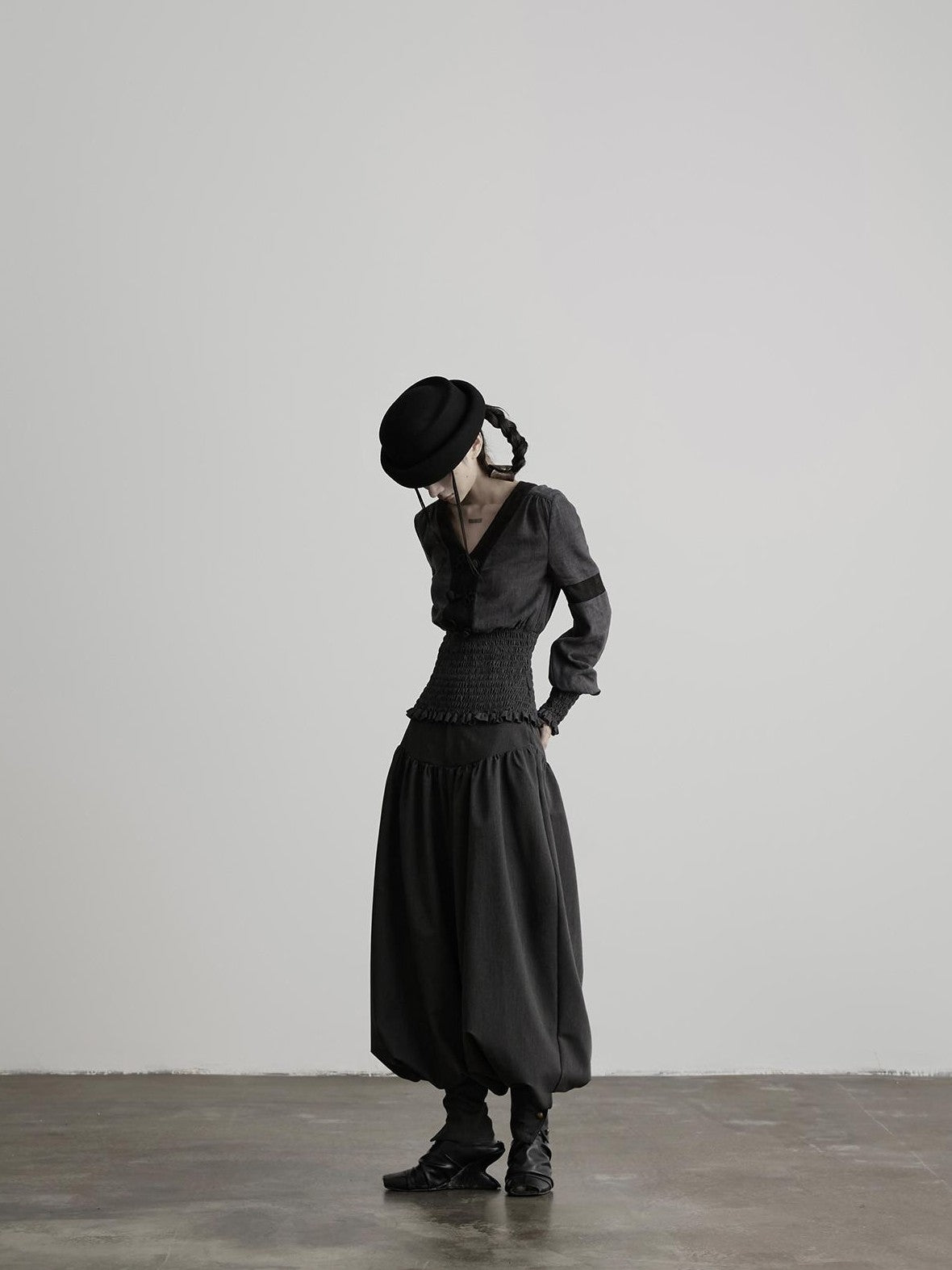 INDULGE Solid Double Button High Waist Structured Pocket Women&