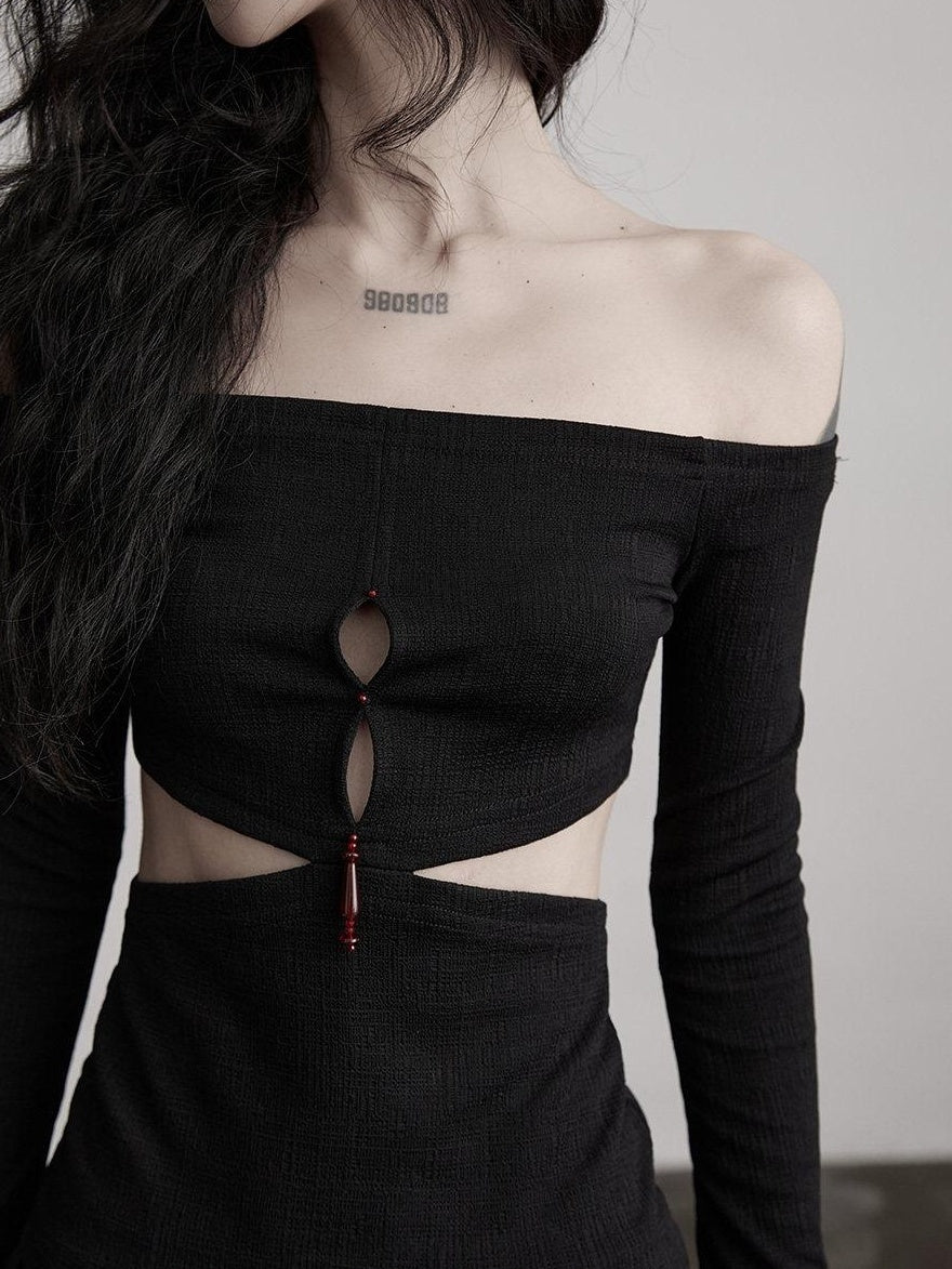 INDULGE Stretch Slim Fit Casual Bardot Neck Black Women Everyday Tube Tops