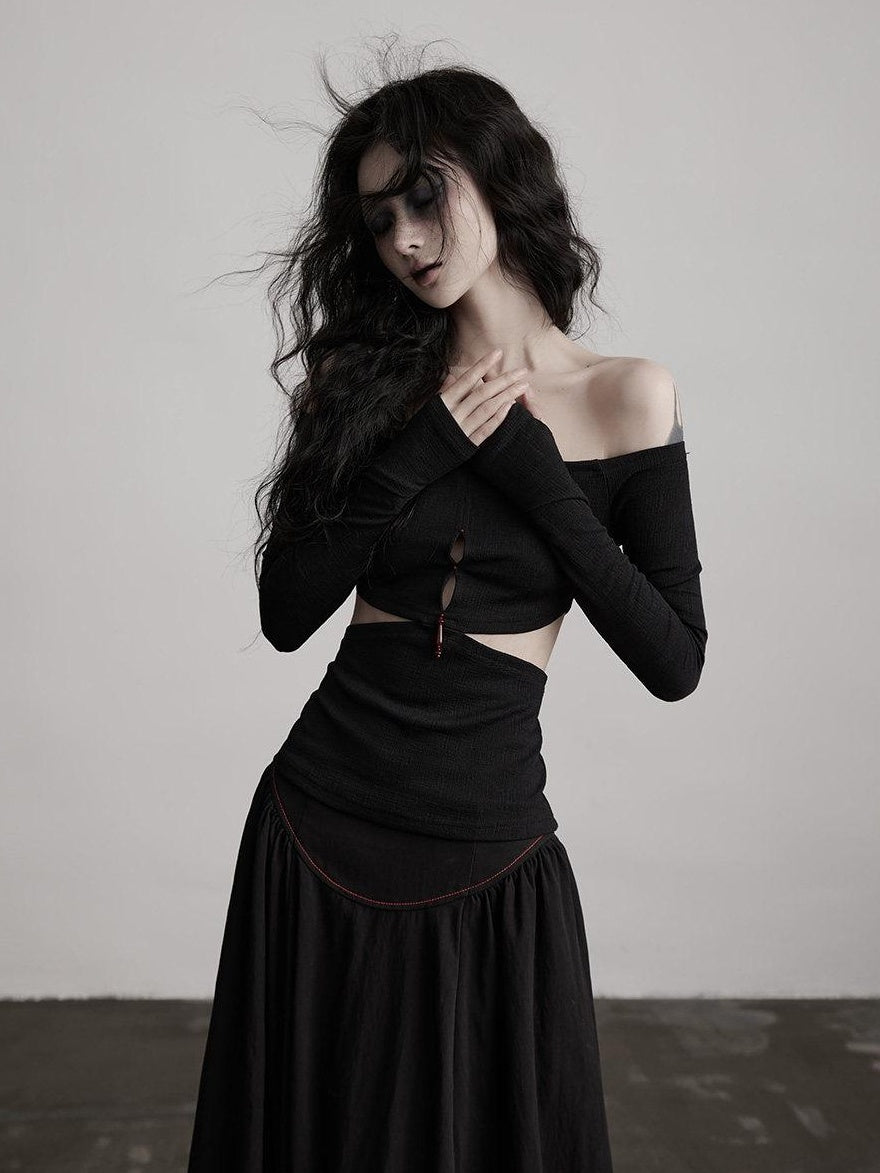 INDULGE Stretch Slim Fit Casual Bardot Neck Black Women Everyday Tube Tops