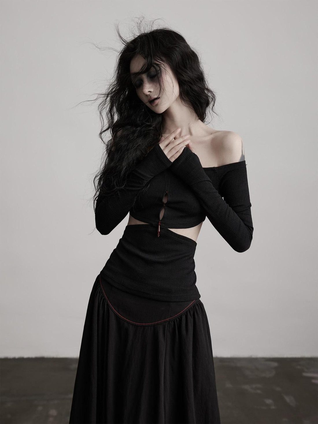 INDULGE Stretch Slim Fit Casual Bardot Neck Black Women Everyday Tube Tops