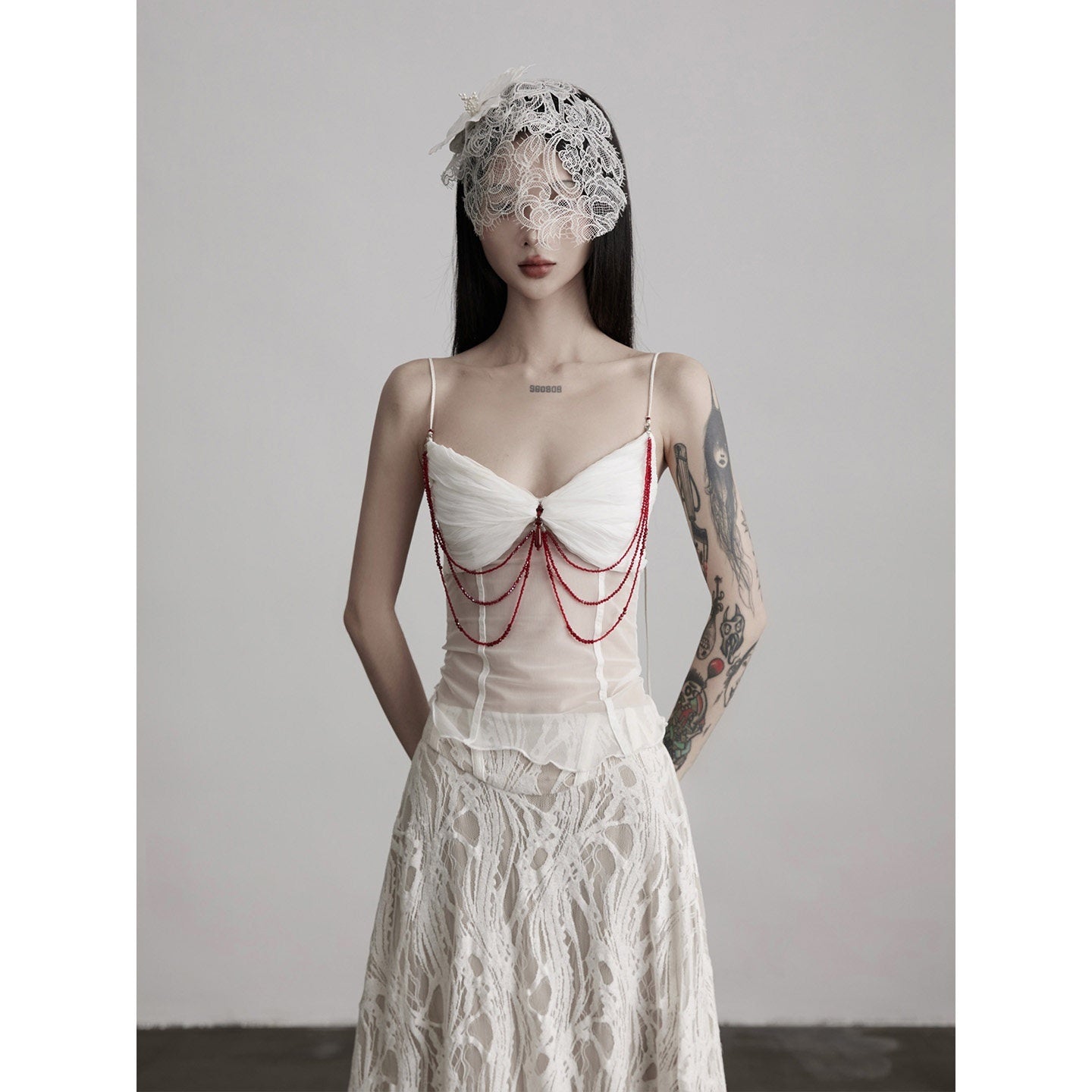 INDULGE_Unpadded_Tie_Detail_Dark_Gothic_Regular_Women_Layering_Stretch_Camisoles_MISSTT