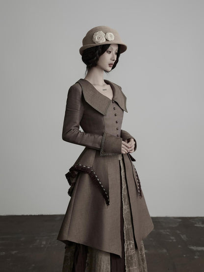 INDULGE Victorian 3d Draped Deconstructed Raw Edge Tencel Women&