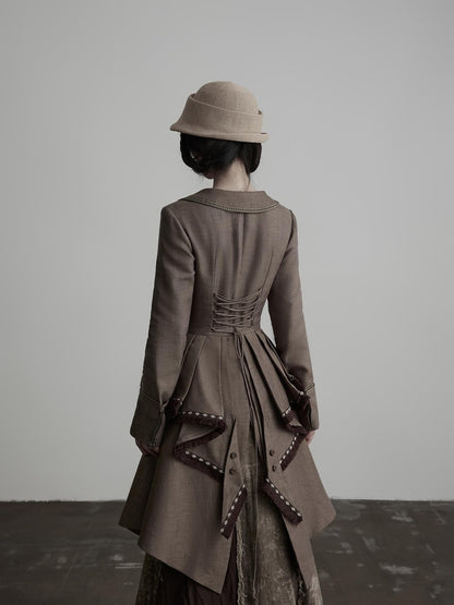 INDULGE Victorian 3d Draped Deconstructed Raw Edge Tencel Women&