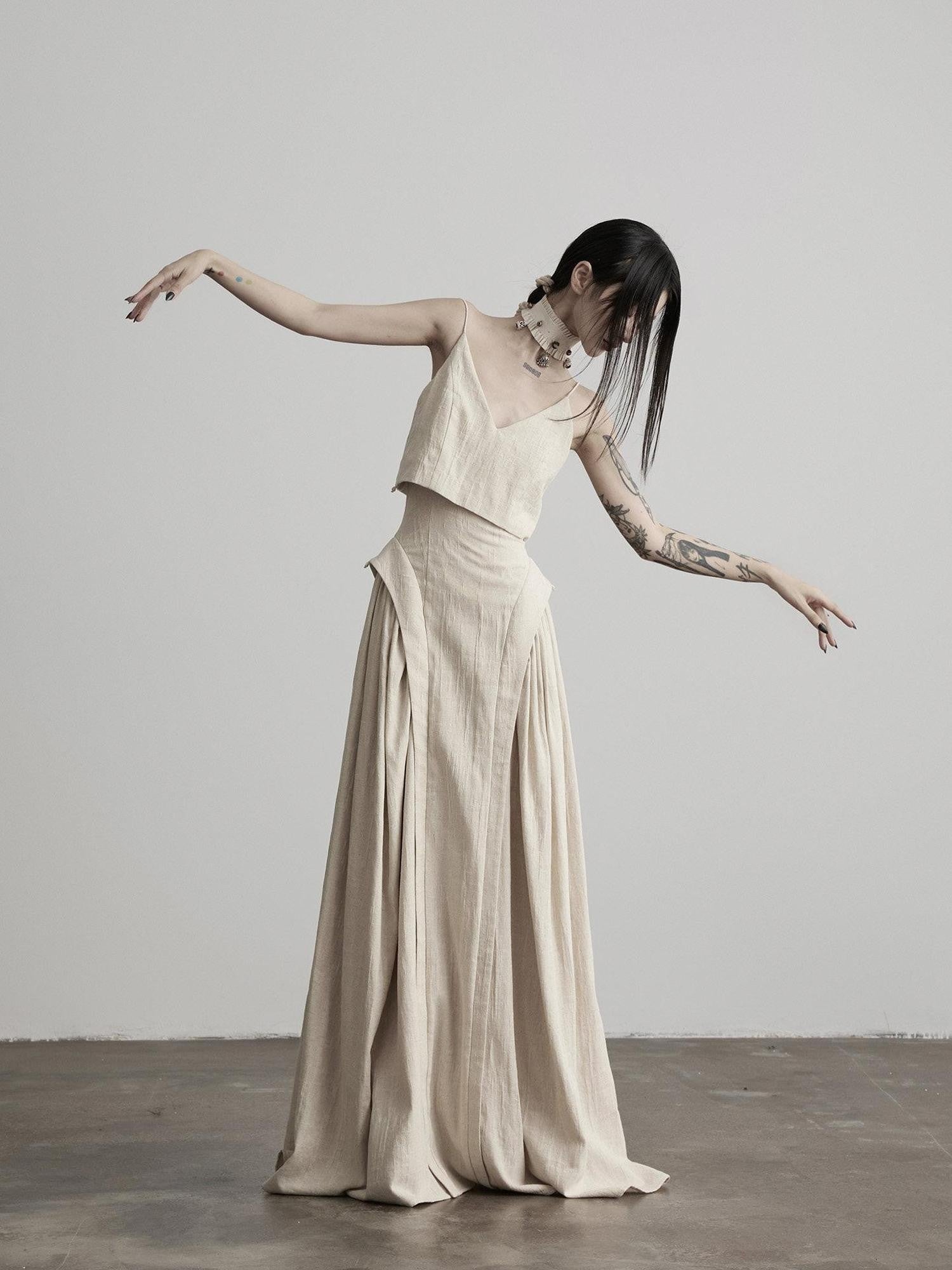INDULGE Wabi Sabi Textured Faux Two Piece Aline Women&