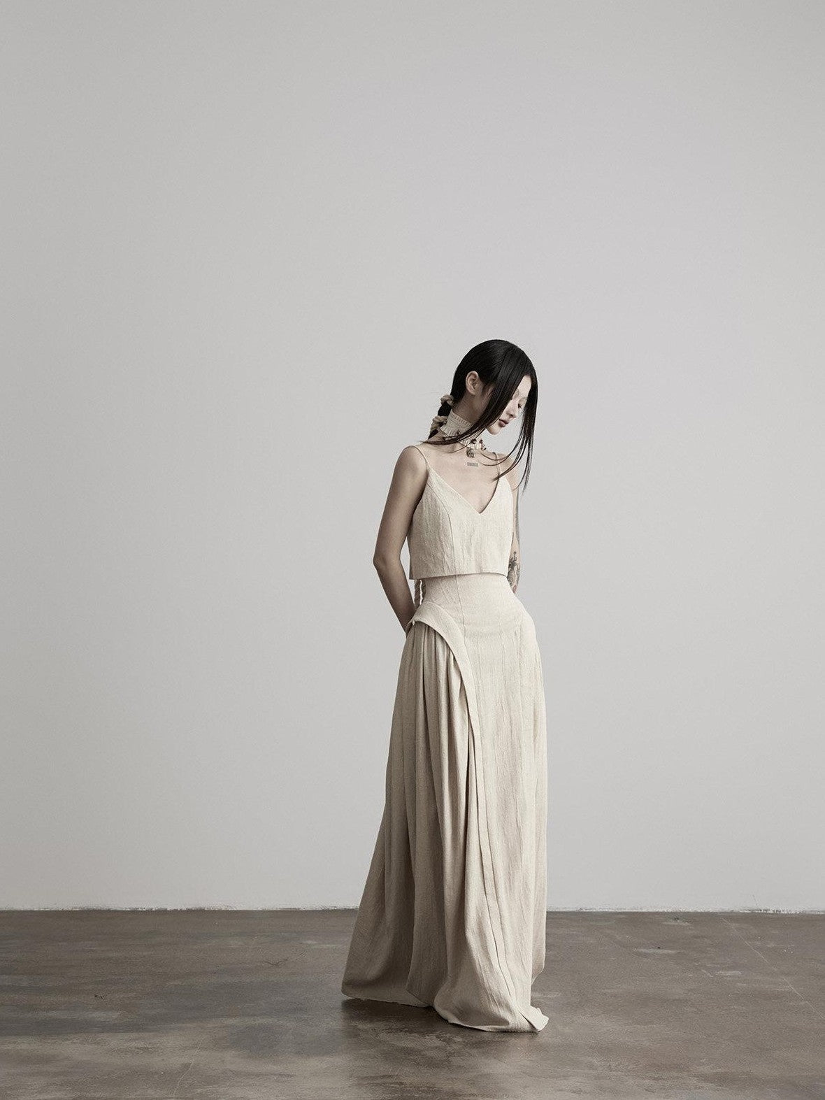 INDULGE Wabi Sabi Textured Faux Two Piece Aline Women&