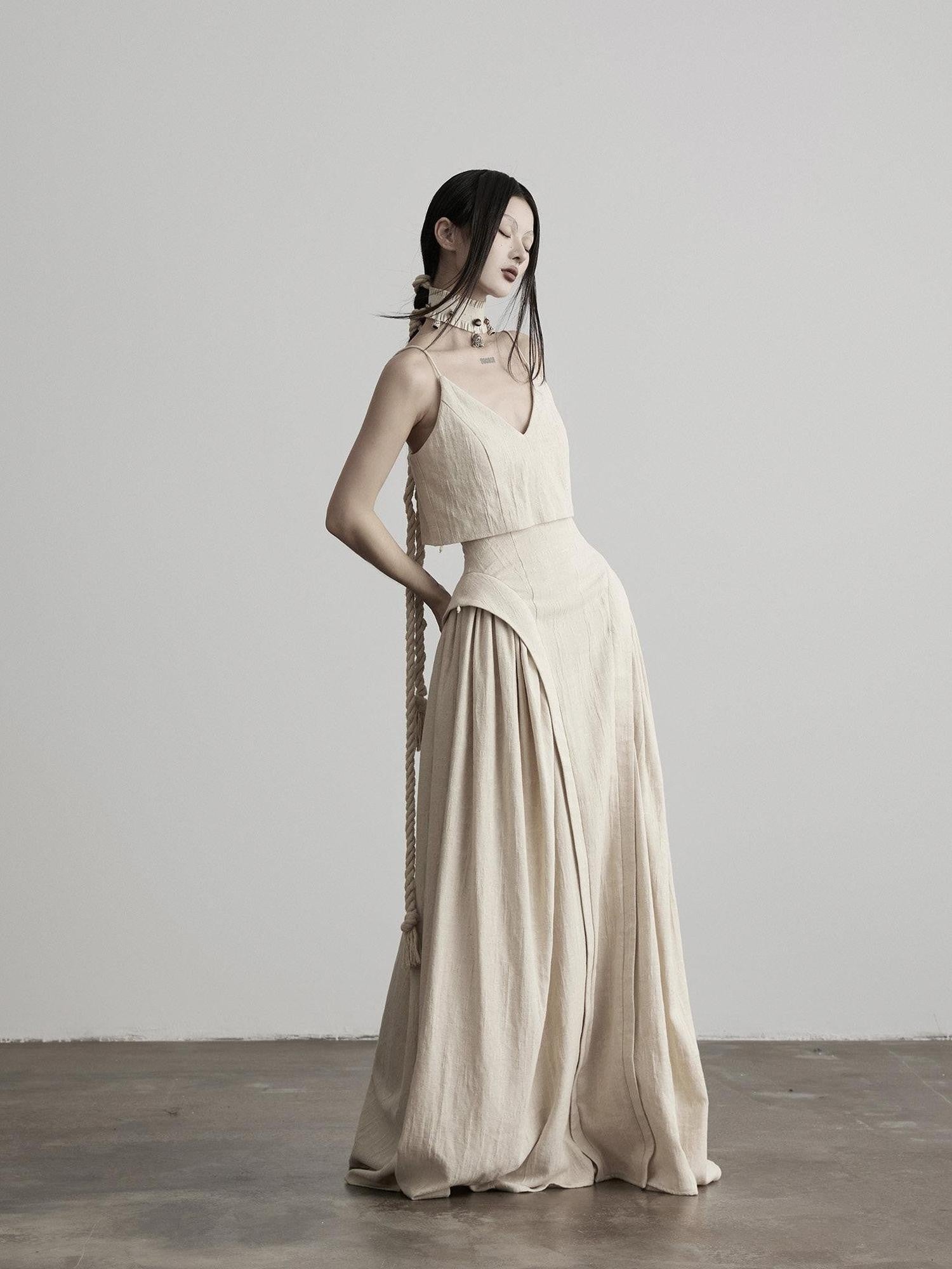 INDULGE Wabi Sabi Textured Faux Two Piece Aline Women&