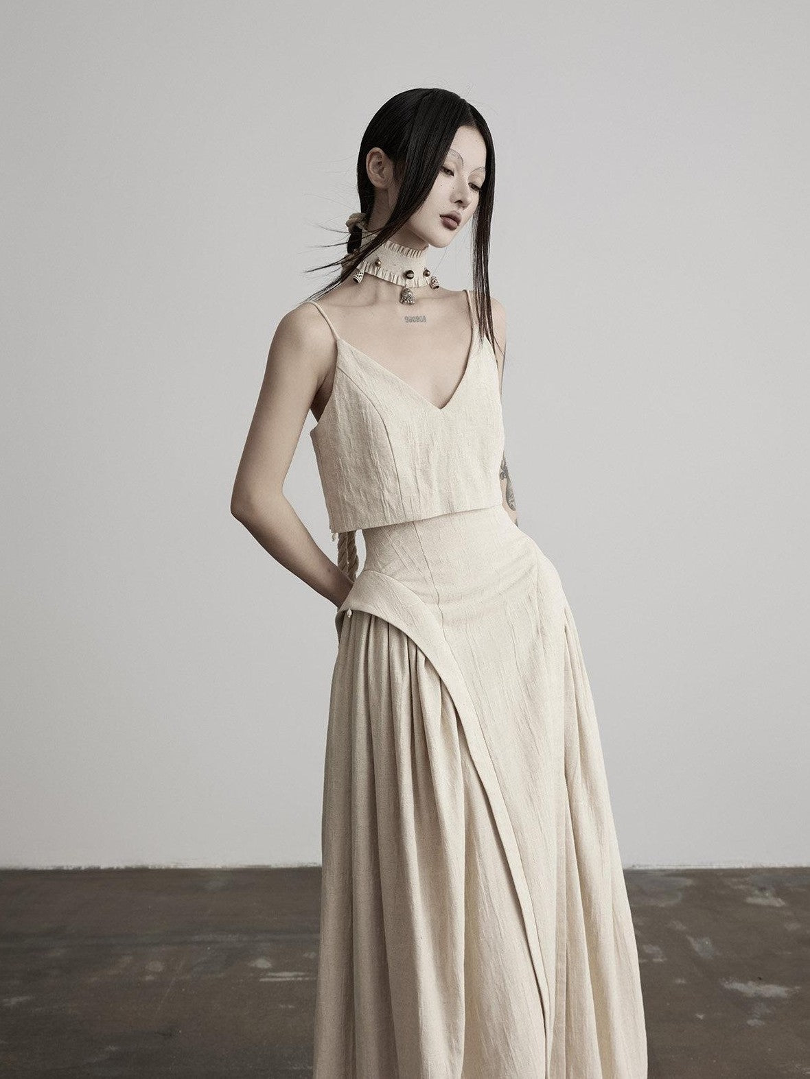 INDULGE Wabi Sabi Textured Faux Two Piece Aline Women&