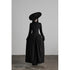 INDULGE Waist Cinch A Line Spaghetti Strap Sleeveless Black Women Casual Maxi Dresses