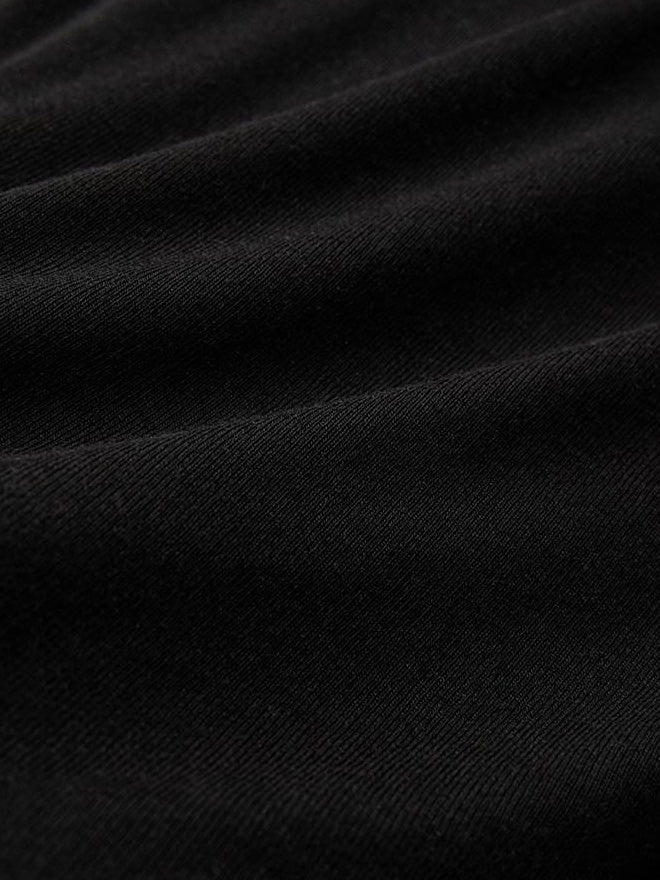 INDULGE Wrinkle Free Lyocell Wool Patchwork Straight Neck Women Black Tank Tops