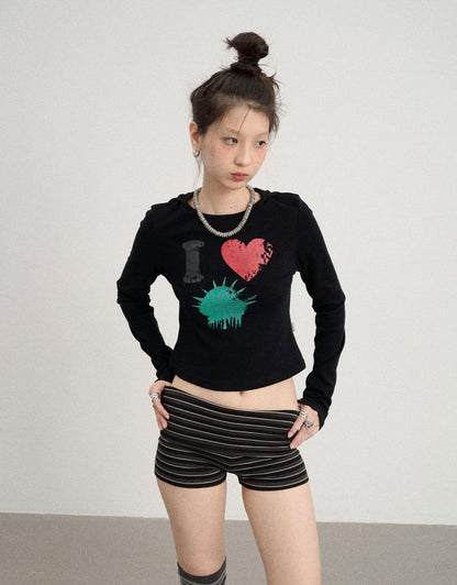 Achihara I Love Jellyfish Slim Fit Tee