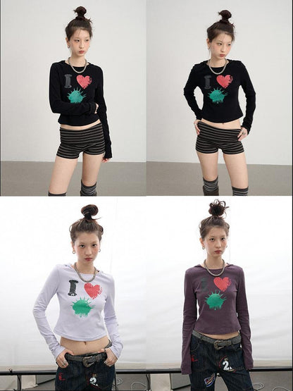Achihara I Love Jellyfish Slim Fit Tee
