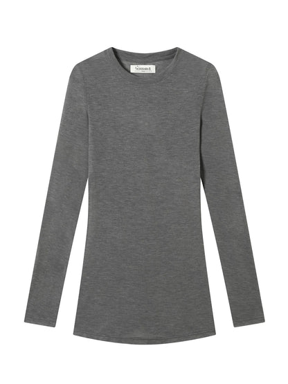 Smoothie Ice Knit Tee V Neck T Shirt Long Sleeve