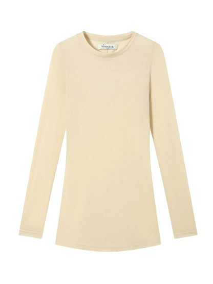 Smoothie Ice Knit Tee V Neck T Shirt Long Sleeve