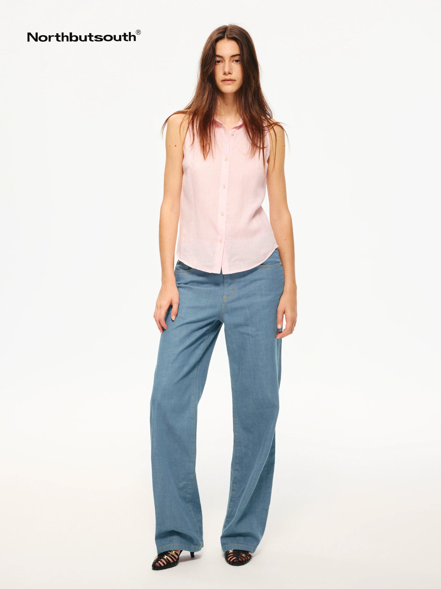 Indigo Washed Low Waist Slim Lightweight Women&