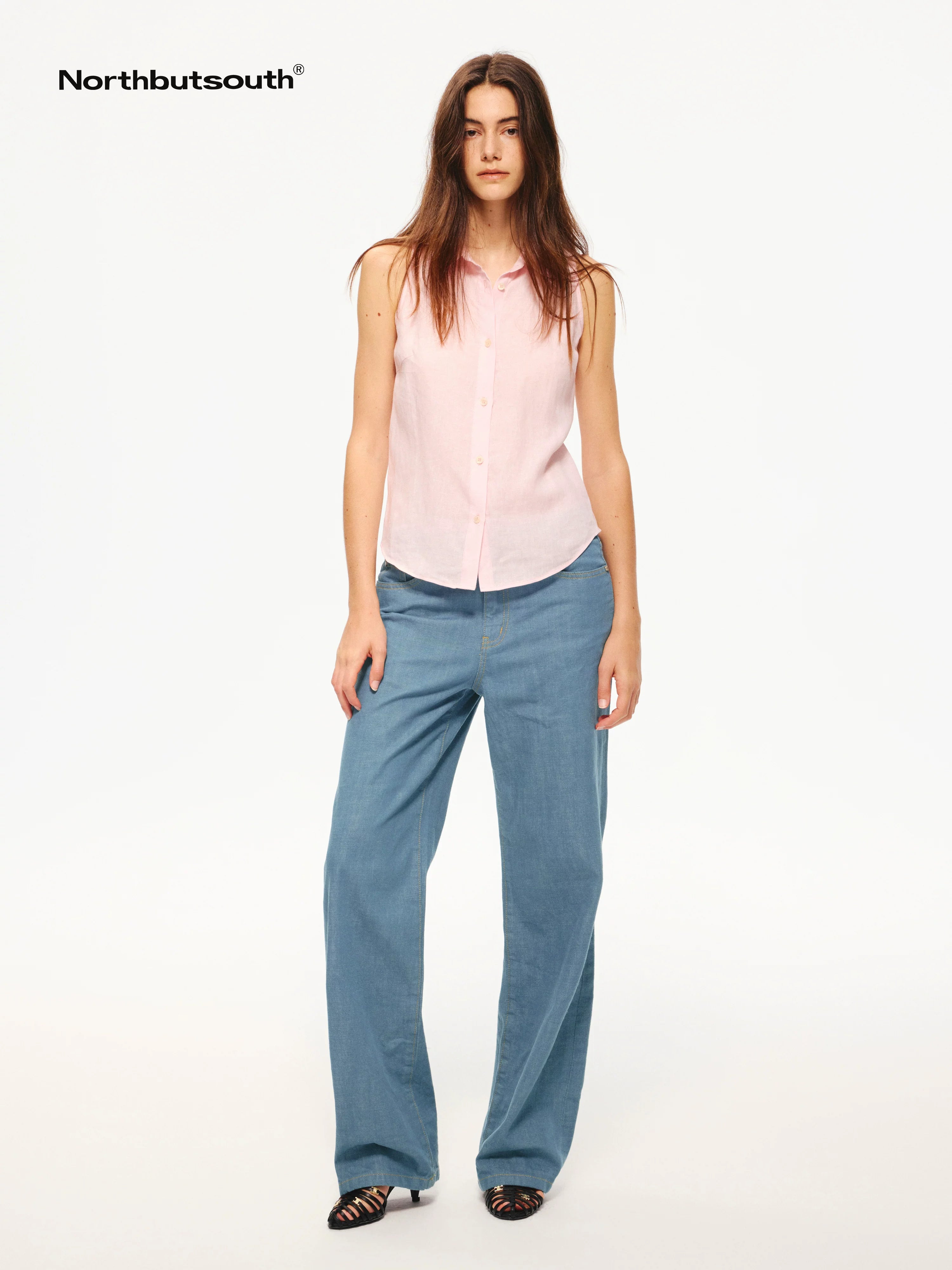 Indigo Washed Low Waist Slim Lightweight Women&