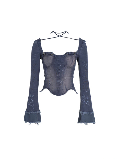 Ink Wash Blue Denim Suit