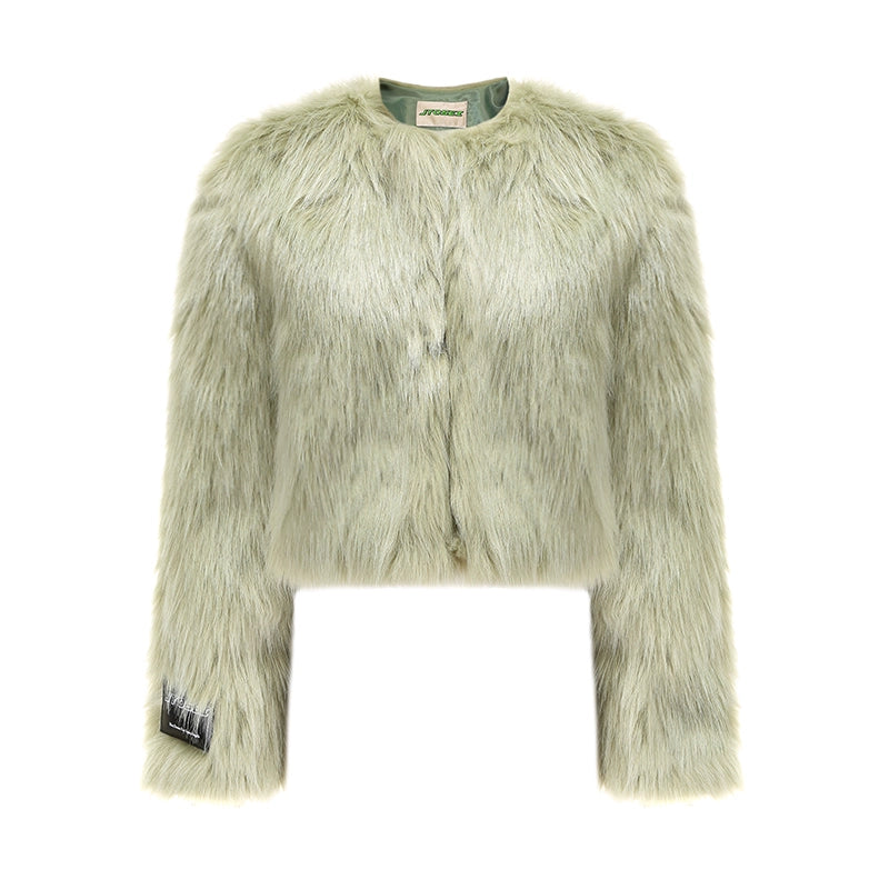 JYOSEI_Avocado_Green_Faux_Fur_Cropped_Winter_Coat_MISSTT