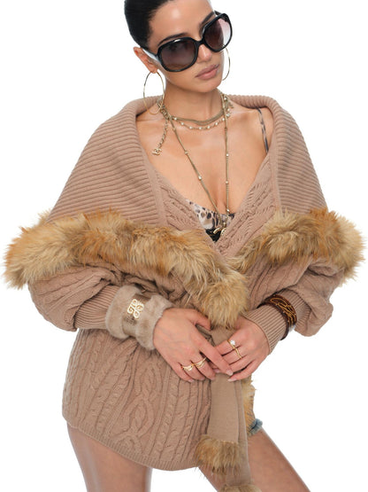 JYOSEI Batwing Sleeve Paneled Lace Up Women&