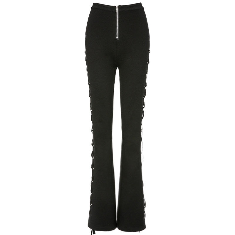 JYOSEI_Black_And_Ivory_Asymmetric_Crisscross_Tie_Chain_Women&