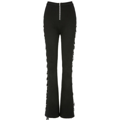 JYOSEI_Black_And_Ivory_Asymmetric_Crisscross_Tie_Chain_Women&
