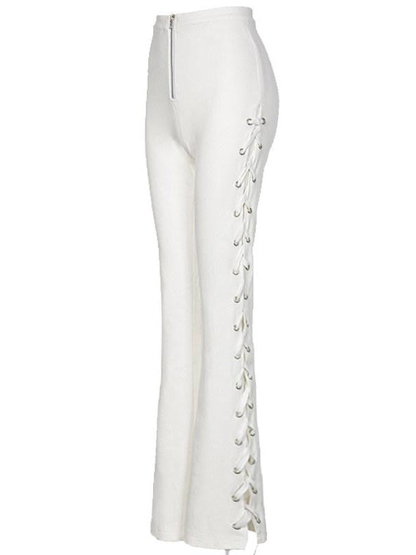 JYOSEI Black And Ivory Asymmetric Crisscross Tie Chain Women&