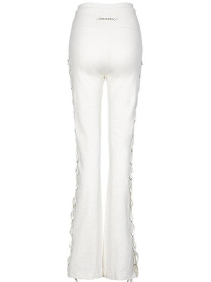 JYOSEI Black And Ivory Asymmetric Crisscross Tie Chain Women&