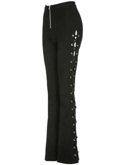 JYOSEI Black And Ivory Asymmetric Crisscross Tie Chain Women&