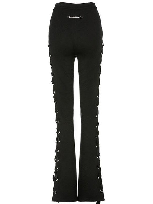 JYOSEI Black And Ivory Asymmetric Crisscross Tie Chain Women&