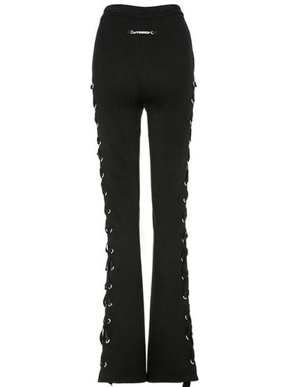 JYOSEI Black And Ivory Asymmetric Crisscross Tie Chain Women&