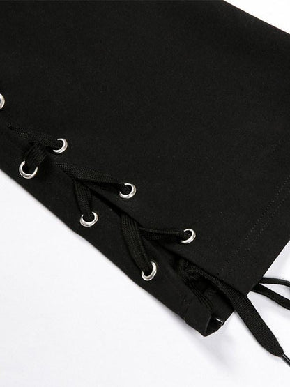 JYOSEI Black And Ivory Asymmetric Crisscross Tie Chain Women&