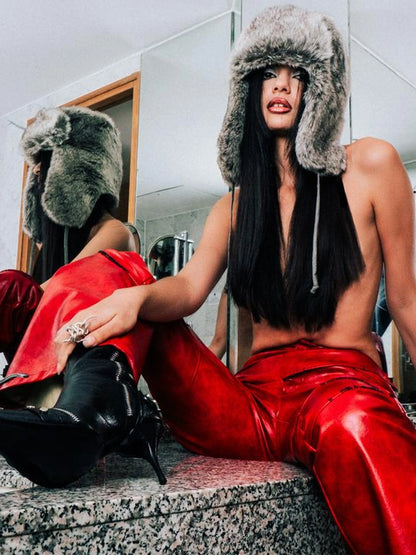 Black Cracked Leather Pointed Toe Lace Up Combat Boots