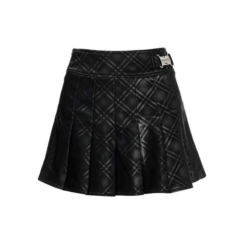 JYOSEI_Black_Grid_Leather_Set_With_Detachable_Collar_MISSTT