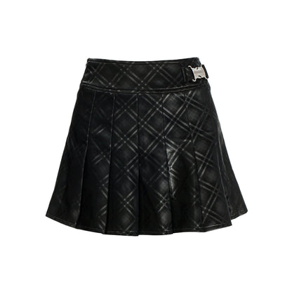 JYOSEI_Black_Grid_Leather_Set_With_Detachable_Collar_MISSTT
