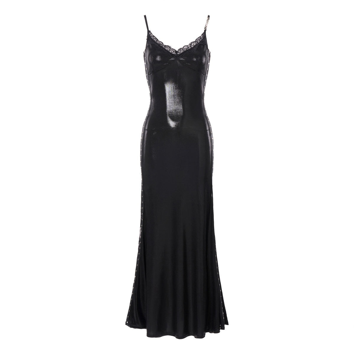 JYOSEI_Black_Lace_Cutout_Mermaid_Spaghetti_V-neck_Waist_Women&