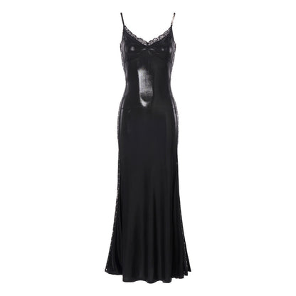 JYOSEI_Black_Lace_Cutout_Mermaid_Spaghetti_V-neck_Waist_Women&