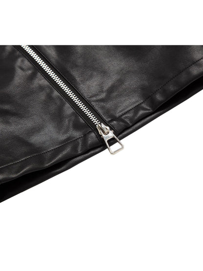 JYOSEI Black Side Zipper Low Waist Belt Straight Leg Women&