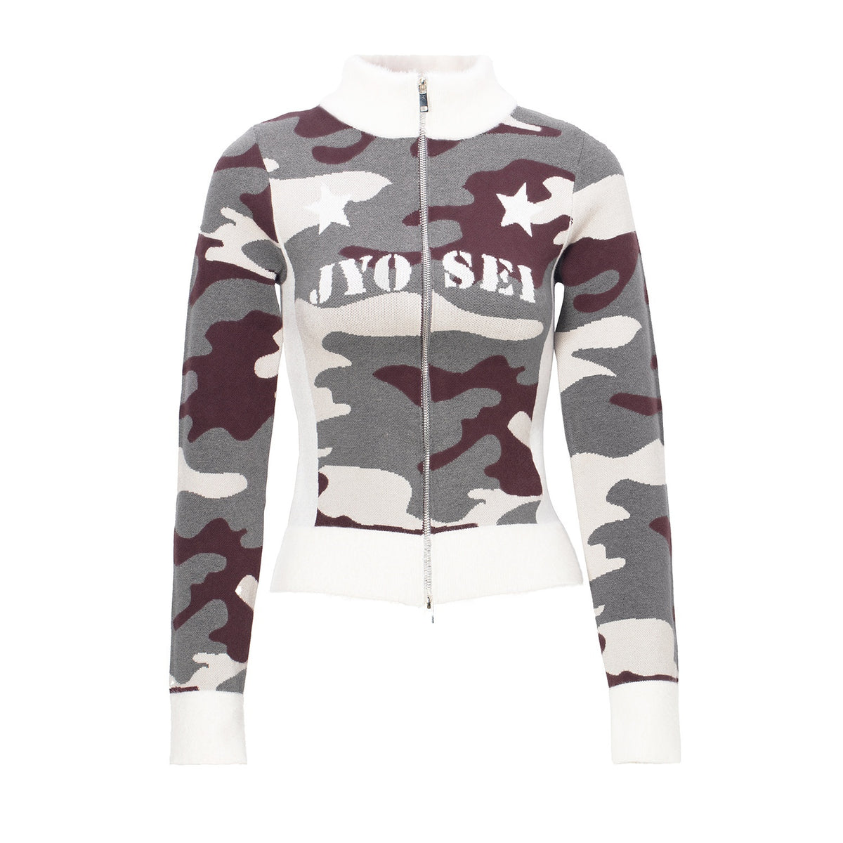 JYOSEI_Camouflage_Patchwork_Knit_High_Neck_Women&