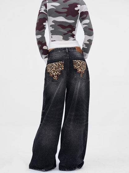 JYOSEI Camouflage Patchwork Knit High Neck Women&