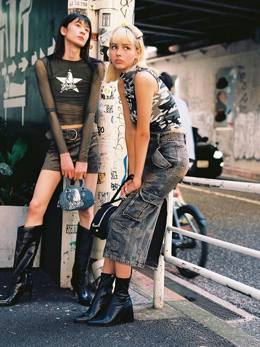 JYOSEI Camouflage Utility Sleeveless Women&