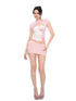 JYOSEI Cutout Rhinestone Floral Bodycon Mini Women&