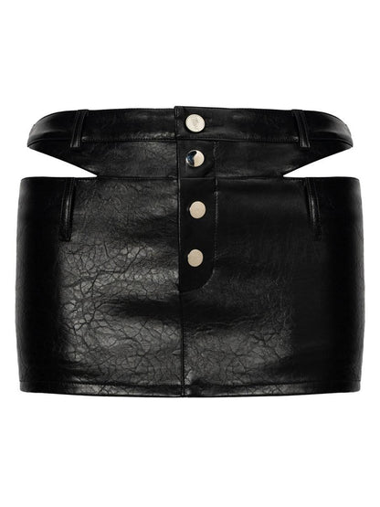 JYOSEI Cutout Side Slit Double Waist 3D Paneled Women&
