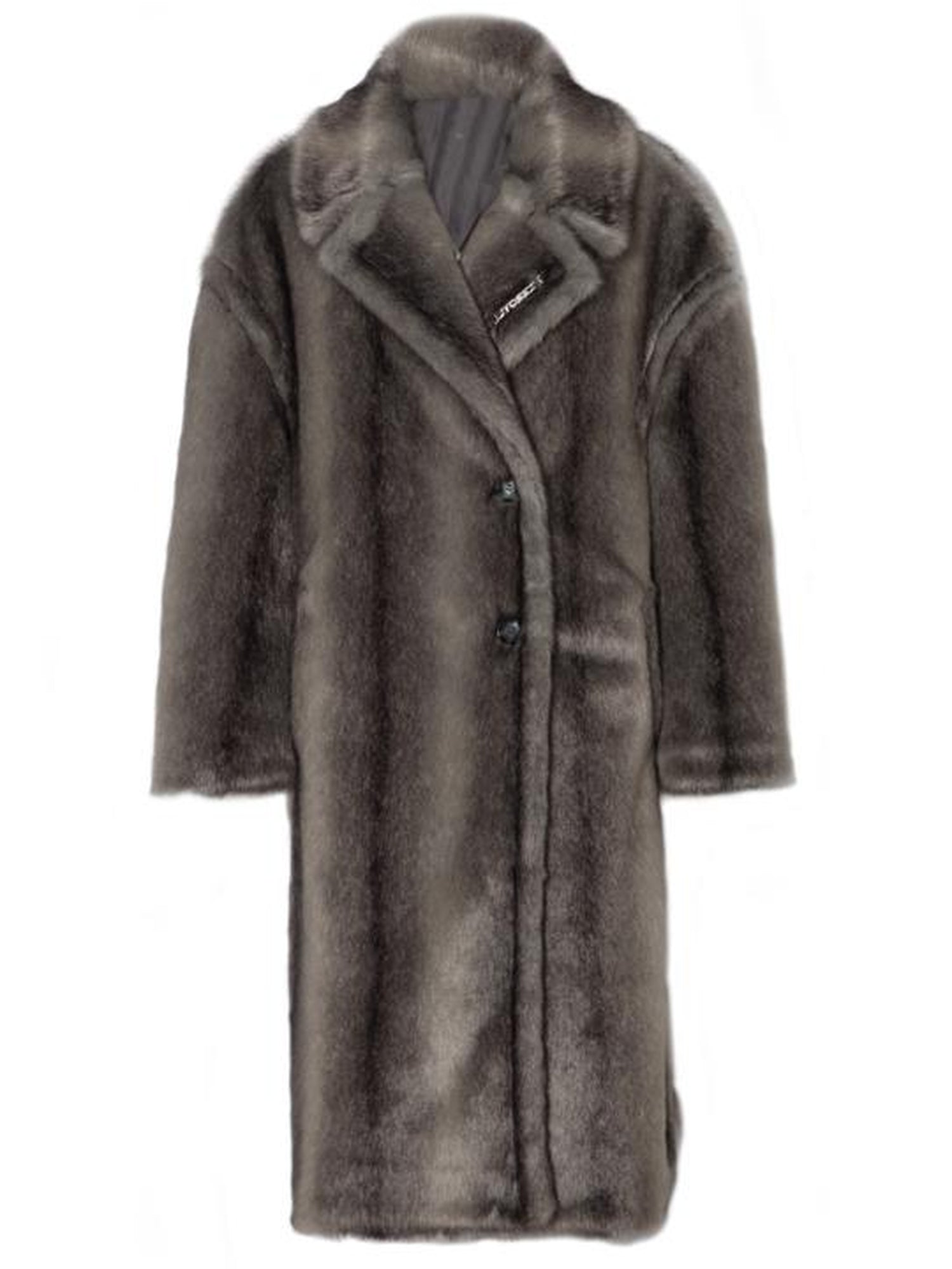 JYOSEI Gradient Gray Long Faux Fur Coat Women Winter Oversized Jacket