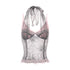 JYOSEI_Grey_Pink_Lace_Splice_Halter_V-neck_Women&