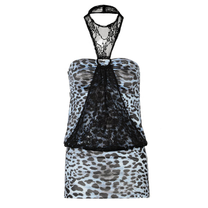 JYOSEI_JYOSEI_Blue_Leopard_Print_Lace_Trim_Halter_Bodycon_Dress_MISSTT